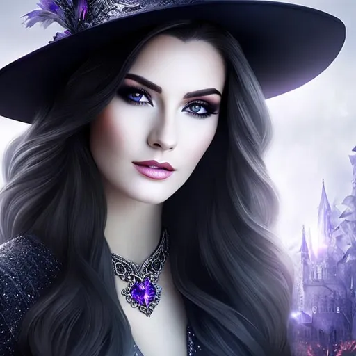 Prompt: noble witch portrait realistic