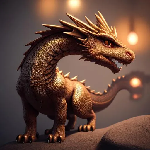 Prompt:  tiny realistic dragon and canine like features, 8k, high quality, trending art, sharp focus, studio photo, intricate details, highly detailed, vintage, octane render, ray traced lighting and reflections, fine details, 