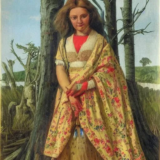 Medieval princess oil painting by Pre-Raphaelite bro... | OpenArt