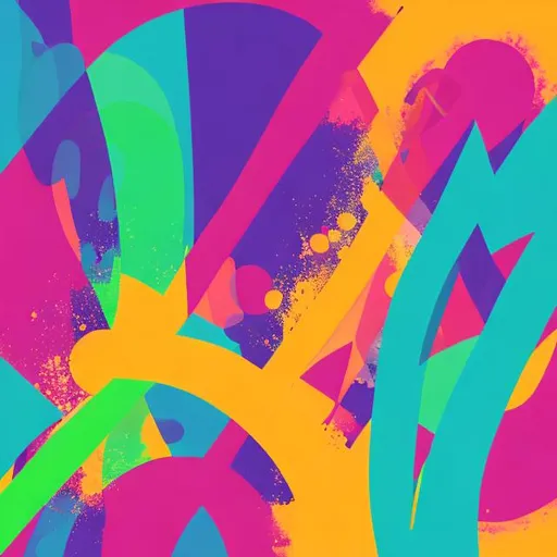 Prompt: Album cover for a groovy playlist in colourful colours and just abstract and clean without any realistic parts
