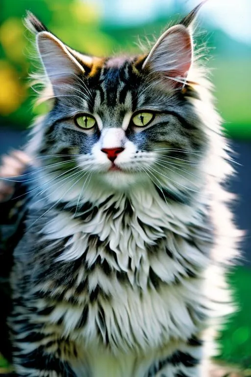 Prompt: A Main coon cat, film photography, National geographic