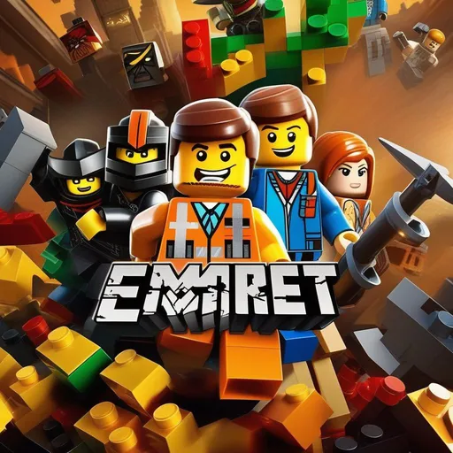 Prompt: ((A thrilling showdown between Emmet, the hero in yellow from The LEGO Movie, and Jesse, the courageous protagonist from Minecraft: Story Mode.))

((Incorporate elements of both LEGO and Minecraft into the composition for a unique cross-dimensional battle.))

Emmet and Jesse face off in an epic, dynamic clash atop a massive structure that seamlessly combines the blocky landscapes of Minecraft with the colorful and imaginative LEGO universe. The backdrop showcases a pixelated, vibrant sunset casting a warm glow over the scene ((with towering minecraft-style mountains)) and LEGO skyscrapers reaching towards the sky. ((Minecraft-style trees)) stand side by side with LEGO palm trees, reflecting the clash of worlds.

((Emmet brandishes a powerful LEGO relic, glowing with brilliant energy, while Jesse wields a legendary diamond sword from the pixelated realms of Minecraft. Their intense gazes lock, determination etched on their faces as their opponents face off.))

As the battle unfolds, blocks and LEGO bricks explode into the air, creating a mesmerizing display of colors and particles. A flock of Minecraft-style birds swoops overhead, their wings blending with the LEGO studs that rain down from the sky. Bright beams of light pierce through the clouds, showcasing the intensity of the conflict.

((In the distance, an army of LEGO mini-figures cheer on Emmet, while Minecraft villagers stand in support of Jesse.))