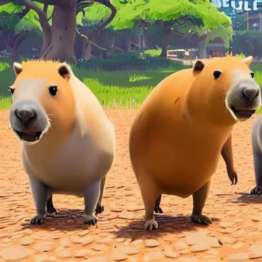 Prompt: Capybara in Fortnite