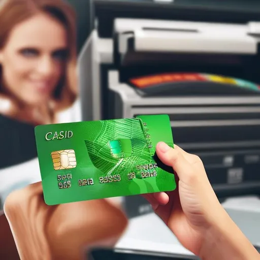 Prompt: make a credit card to cash advertisment
