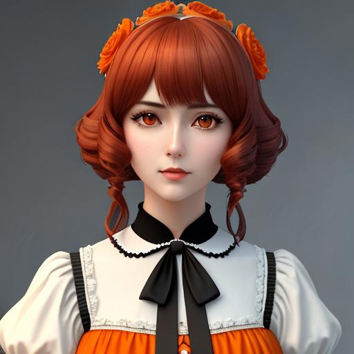 3d anime woman and 4k full HD from the Victorian era