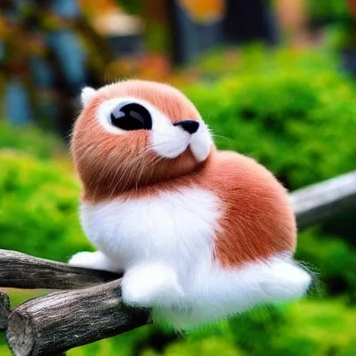 Prompt: A cute kawaii animal