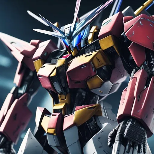 Prompt: Hyper-Realistic Gundam, vivid colors, close up shot, macro, octane render