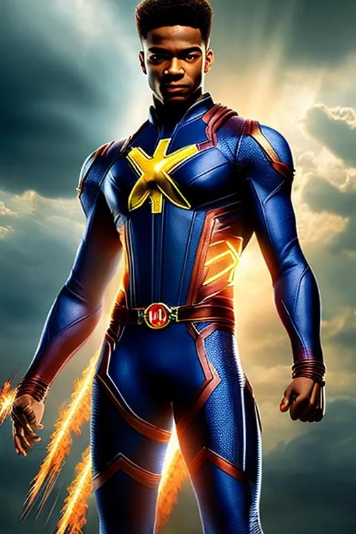 Prompt: High-resolution hyperrealistic image of x-man synch everett thomas merged with prodigy david alleyne, highly detailed, photorealistic, uhd, hdr, 64k
