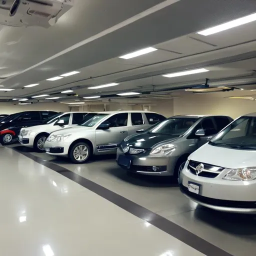 Prompt: Airport parking service in South Africa indoor garage 
