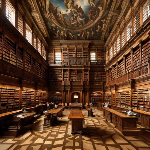 Prompt: Renaissance Library