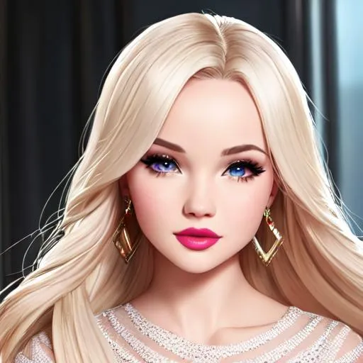 Prompt: Dove Cameron, as a villain, Hyper realistic, detailed face 