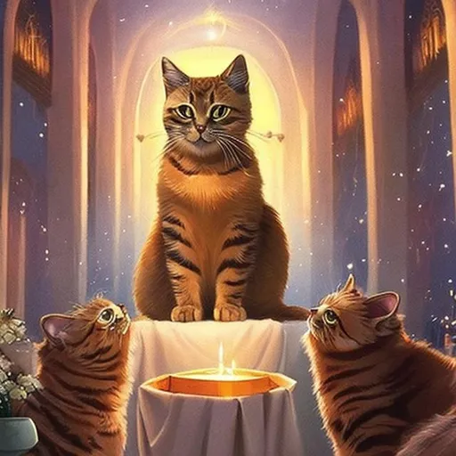 Prompt: actual photo of cat jesus, surprise me