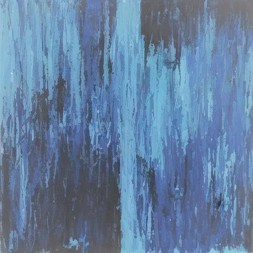 Prompt: Impassive, Irregular, Monochromatic (BLUE), Abstract Painting