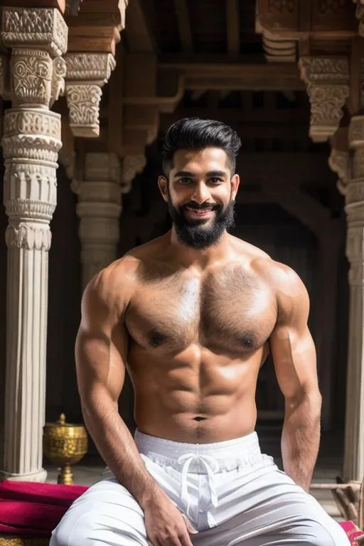Prompt: a scene of "snow mountain", (meditation), marathi hyperreal muscular handsome rugged skinny hairy boy", smile, white dhoti, detailed, hyperreal, sitting, arena, perfect composition, hyperrealistic, super detailed, 8k, high quality, trending art, trending on artstation, sharp focus, studio photo, intricate details, highly detailed, by greg rutkowski
