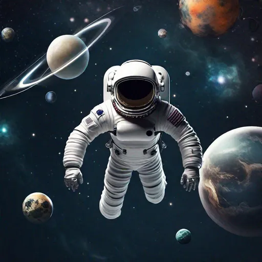 Prompt: Create a Astronaut floating through space 