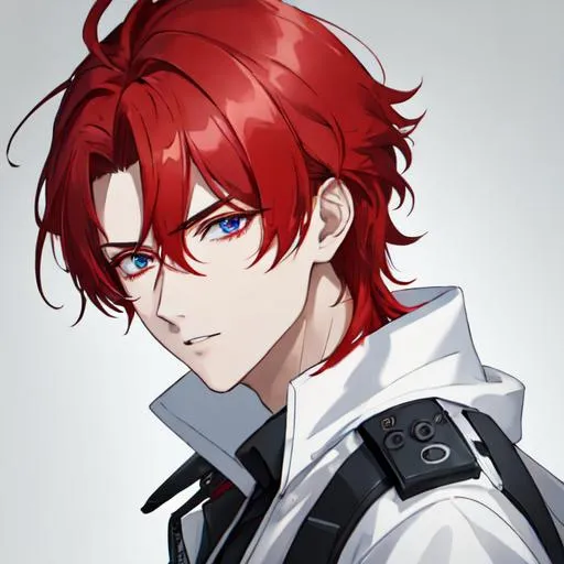 Prompt: Zerif 1male as a police officer (Red side-swept hair covering his right eye)UHD, 8K, Highly detailed, insane detail, best quality, high quality,