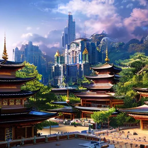 Prompt: RAW photo, taichi practice with master and disciples, unparalleled masterpiece, best quality, perfect artwork, highly detailed buildings, highly detailed landscape, bright clear sky, octane render, cinematic, highly detailed and intricate, rich deep colors, production cinematic character render, 8K ultra high quality model, perfect composition, unreal engine, artistic photography, photorealistic concept art, soft natural volumetric cinematic perfect light, golden ratio, harmonious color scheme, balanced composition, professional execution
