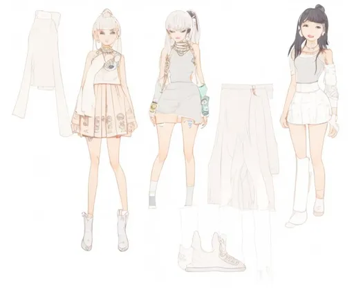 Prompt: dress up this character in kpop clothes
