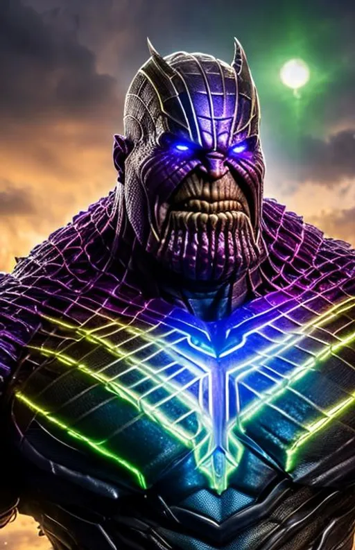 Prompt: High-resolution hyperrealistic photo of {annihilus} ahmyor merged with [thanos], photorealistic, highly detailed, uhd, hdr, 64k