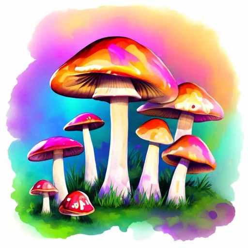 Prompt: mushrooms
cartoony
bright
witchy
mystical
crystals
groovy
background : light