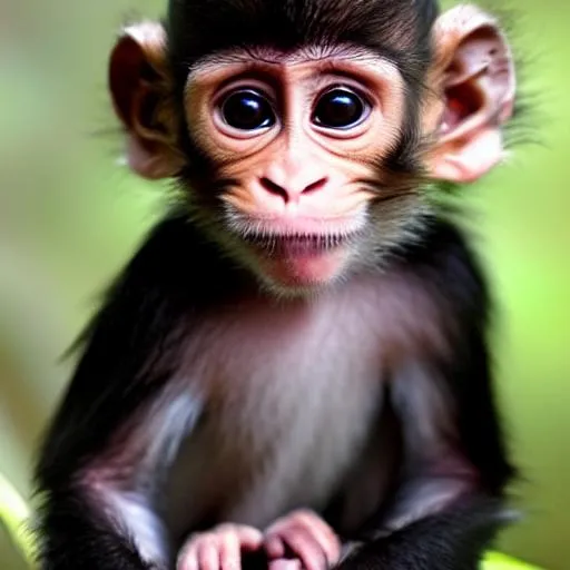 cute baby monkey smiling and flying | OpenArt