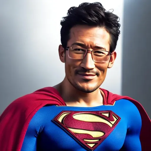 Prompt: Markiplier as Superman