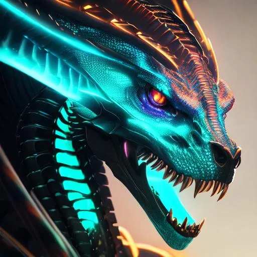 Prompt: Portrait of a roaring neon skeleton dragon with iridescent black markings and a cute face, perfect composition, hyperrealistic, super detailed, 8k, high quality, trending art, trending on artstation, sharp focus, studio photo, intricate details, highly detailed, by greg rutkowski, illustration, watercolor