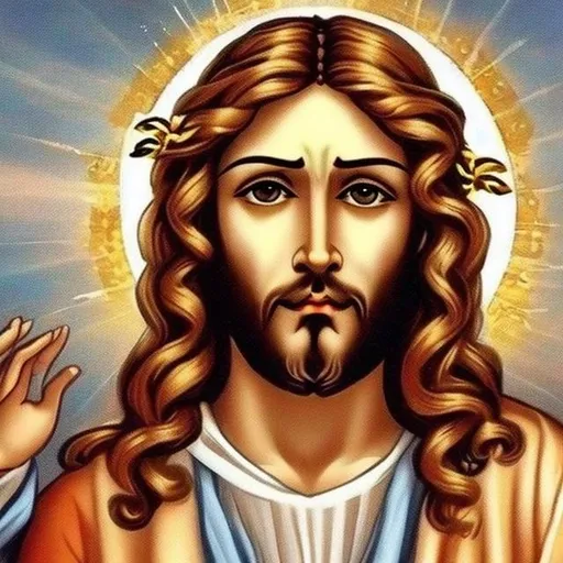 Prompt: Generate most beautiful picture of jesus as a human God ,blessing world.with love and peace he is so adorable can not focus on his beautiful eyes of kindeness.