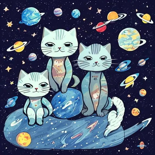 Prompt: space cats 
