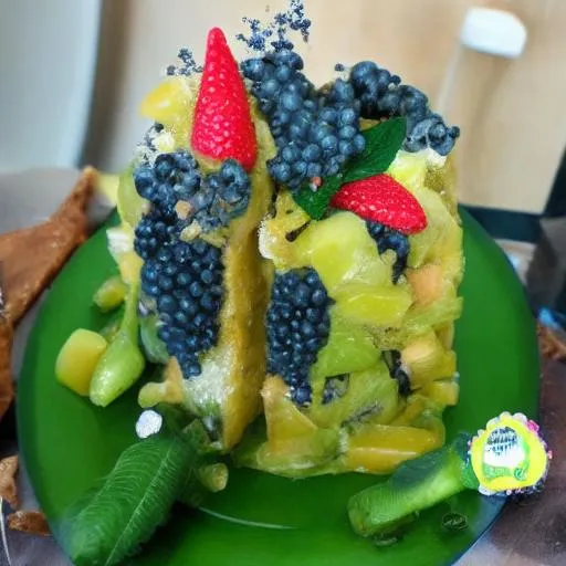 Prompt: Fruits cake