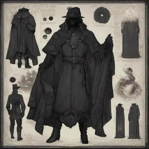 Prompt: Pre-Victorian age fantasy setting commoner suit, large muscular male type body, {{{{{{{Gelatinous Body}}}}}}}, Full Body Vantablack Skin, Vantablack Slime Body, {{{no facial features}}}, {no face},{{{{no eyes}}}}, fantasy setting, sketch, drawing, unhinged, creepy, living shadow, curly hair, no hat
