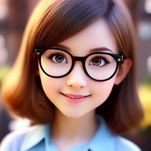 Disney, Pixar art style, CGI, thin pale girl, short