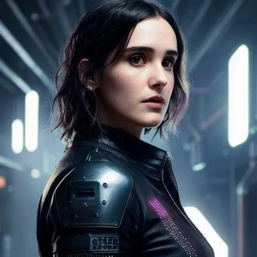 Prompt: cyberpunk, far future, young winona ryder, perfect composition, hyperrealistic, super detailed, cinematic, 8k, high quality, trending art, proportion, sharp focus, DSLR super resolution, studio photo, intricate details, highly detailed, unreal
