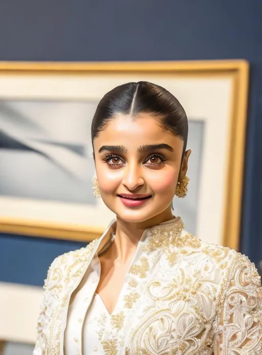 Prompt: (extremely detailed) (masterpiece) (very sharp) (8K) (best quality)(ultra realistic) , Alia Bhatt , short hair, ultra realistic face, ultra detailed,smile, forest, relaxing,highly detailed face, centered,detailed eyes focus, aesthetic, posing, extremely detailed body, fine photoshoot, depth of field, ultra realistic portrait 