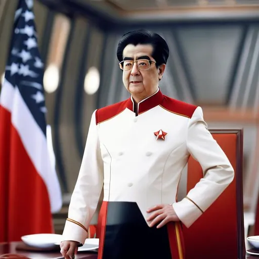 Prompt: Hu Jintao in a Starfleet uniform