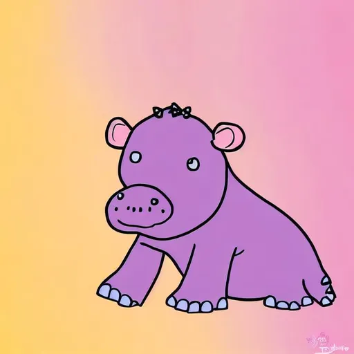 Draw a Hippopotamus · Art Projects for Kids