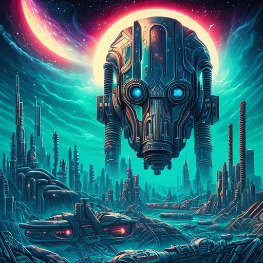 Prompt: retro art, underwater city, synthwave art, highly detailed, galaxy, cosmos