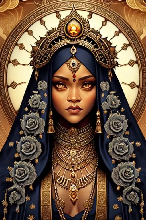 symmetrical + ((rihanna)) + medium close up + sharpe... | OpenArt