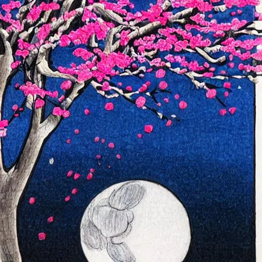 Japanese Cherry Blossom Tree Craft with Free Tree template - Emma Owl