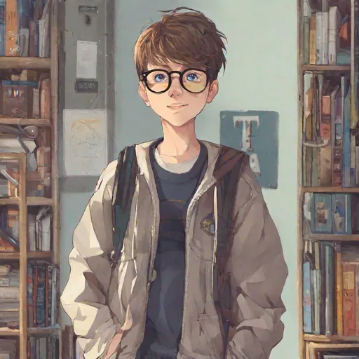Prompt: a boy with glasses named matt