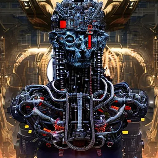 Prompt: Mekhane, the god of machine and intellect