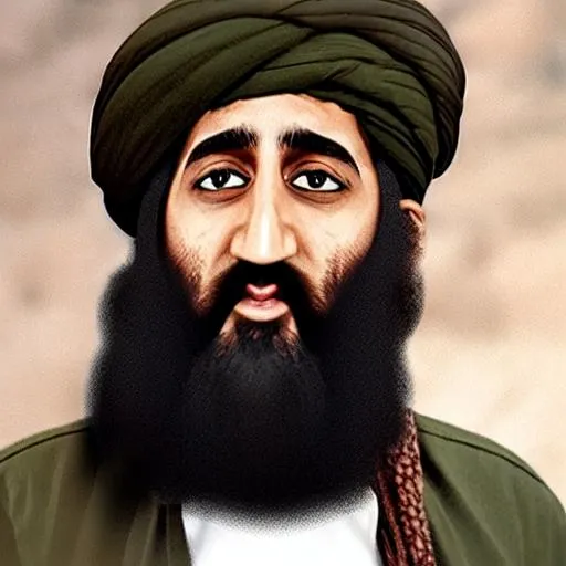 Prompt: Osama bin Laden smoking weed