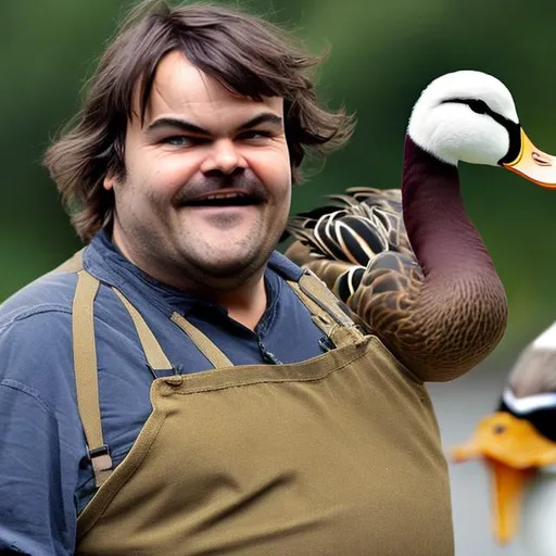 Prompt: Jack black if he was a duck


