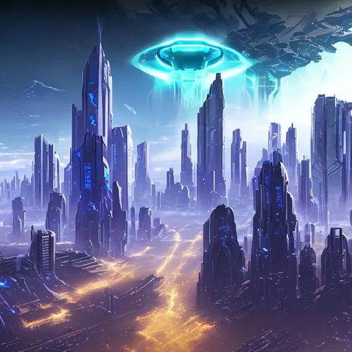 Prompt: Halo city