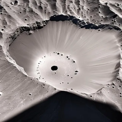 Prompt: on the Moon, moon crater, and hill, and village house, hungary, smaall lake, moon, crater, lake