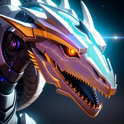 Prompt: headshot of a robotic dragon, shiny, reflective, perfect composition, hyperrealistic, super detailed, 8k, high quality, trending art, trending on artstation, sharp focus, studio photo, intricate details, highly detailed, Trending on Artstation, Cozy wallpaper, Pastel colors, soft lighting