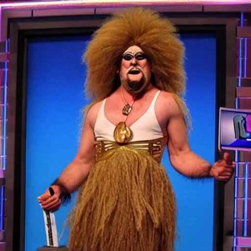 drag queen caveman playing monopoly OpenArt