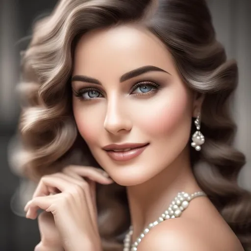 Prompt: An ultra realistic waist up portrait of good looking European woman in the 1920s, long shot super detailed lifelike illustration, pearly white teeth, 

soft focus, clean art, professional, colorful, CGI winning award, UHD, HDR, 8K, RPG, UHD render, HDR render, 3D render cinema 4D