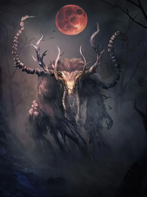 Prompt: creepy night sky