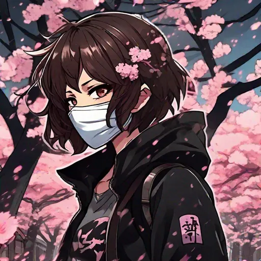 Fan Art Of An Anime Character With Dark Hair Background, G Profile